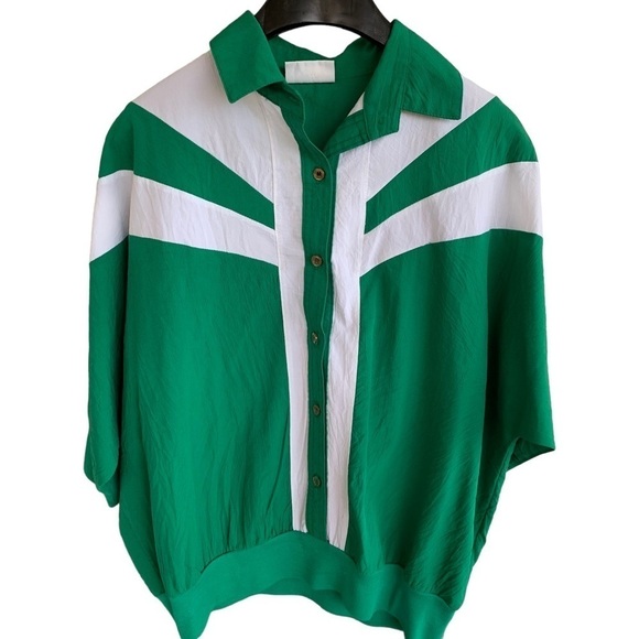 Vintage Women’s Track Suit Parachute Top Pants 80s Cortiva Made in USA - Picture 2 of 10